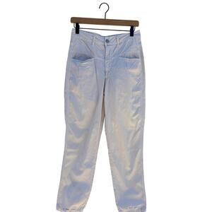 Vintage Closed Pants, White, High‎ Waisted, Tapered, Sz 46 (size 4)